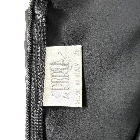 La Perla Vintage Mini Slip Dress Black White Stripe Pintuck Side Slit Spaghetti - Picture 6 of 8